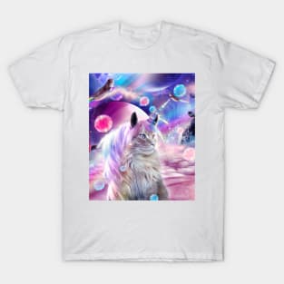 Space Rainbow Caticorn Cat Unicorn T-Shirt